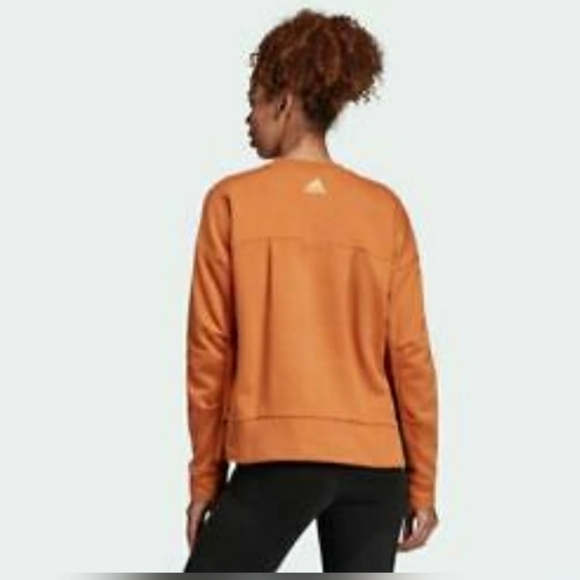 adidas Women's ID Glam Sweatshirt Tech Copper Med - Picture 5 of 9